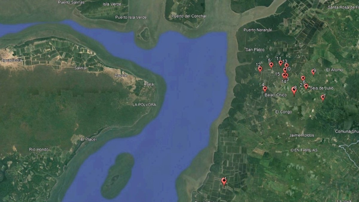 El Instituto Geofísico registró quince sismos de baja magnitud en Guayas y Bolívar durante el fin de semana, asociados a fallas tectónicas distintas.