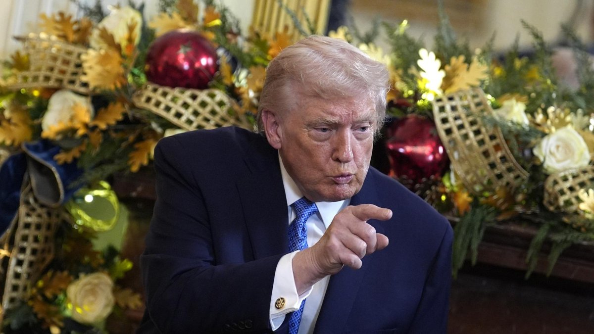 El presidente de Estados Unidos, Donald Trump, en el Salón Este de la Casa Blanca en Washington, DC, EE.UU., el 16 de diciembre de 2025.