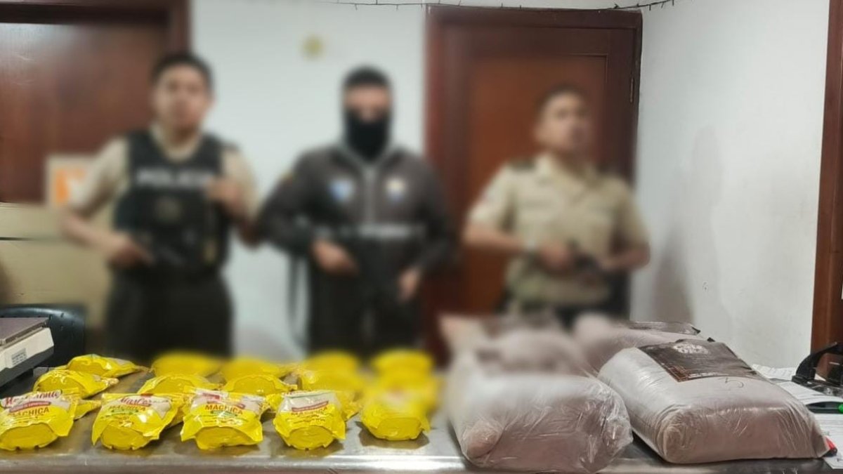 En el interior de los bultos había fundas etiquetadas como café.