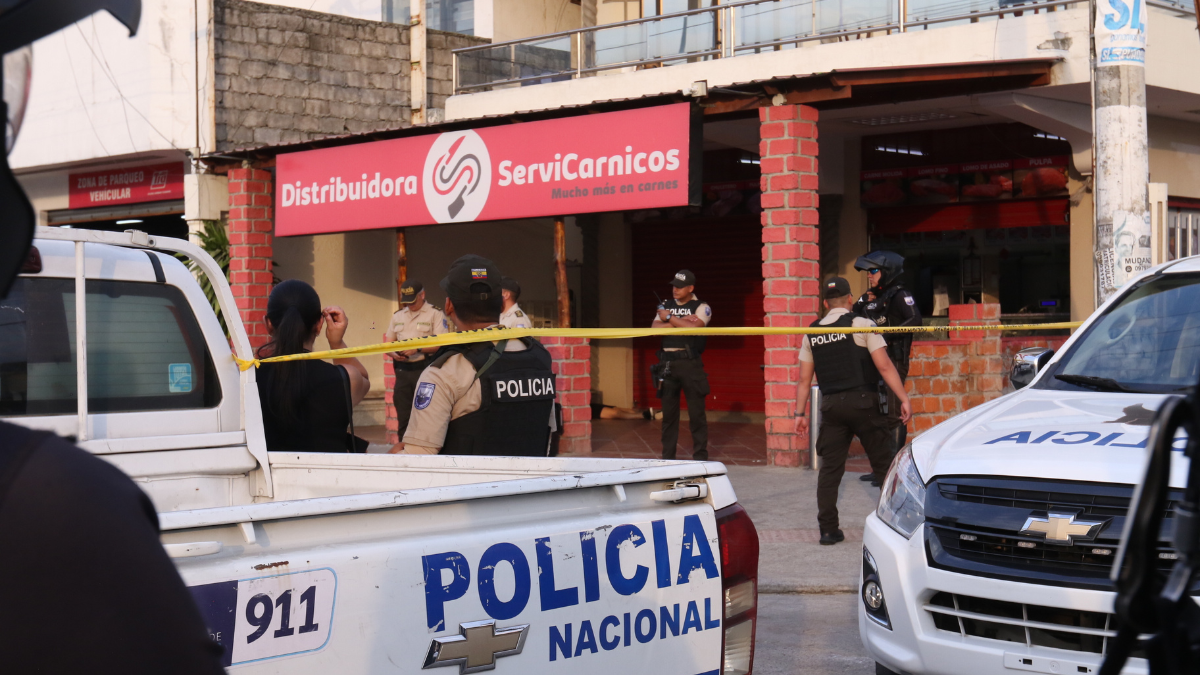 Lugar donde fue asesinado Mario Pineida hace una semana en Guayaquil.