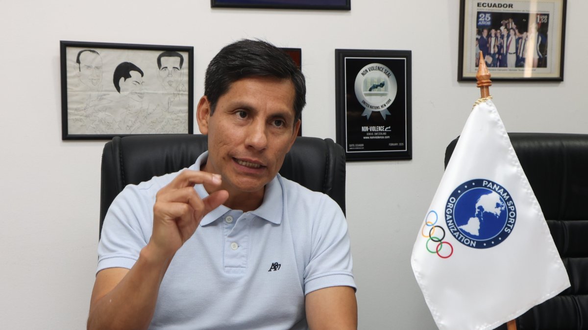 Jefferson Pérez, exmarchista y actual presidente del Comité Olímpico Ecuatoriano.