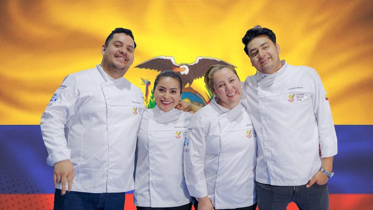 Verónica Jiménez, Idaly Farfán, Cristian Salazar y Marco Andrade es el grupo que representa a Ecuador en el Copa Mundial de Helados, Gelato World Cup 2026.