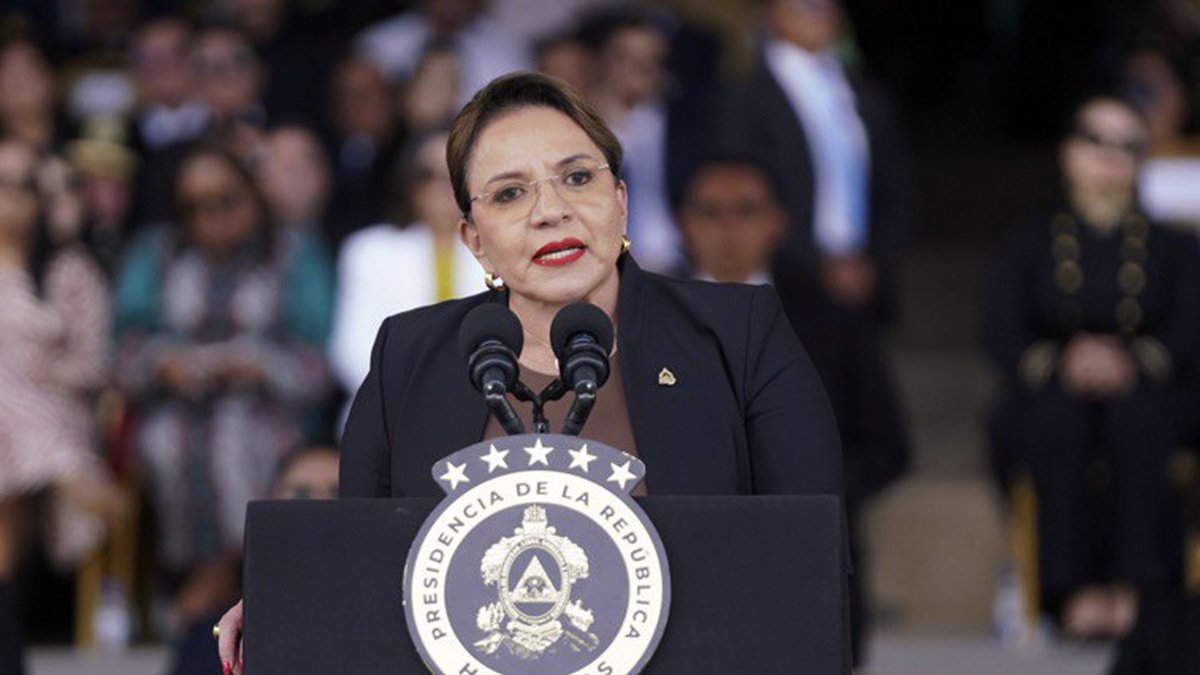 Fotografía del 18 de diciembre de 2025 de la presidenta de Honduras, Xiomara Castro, en Tegucigalpa (Honduras).
