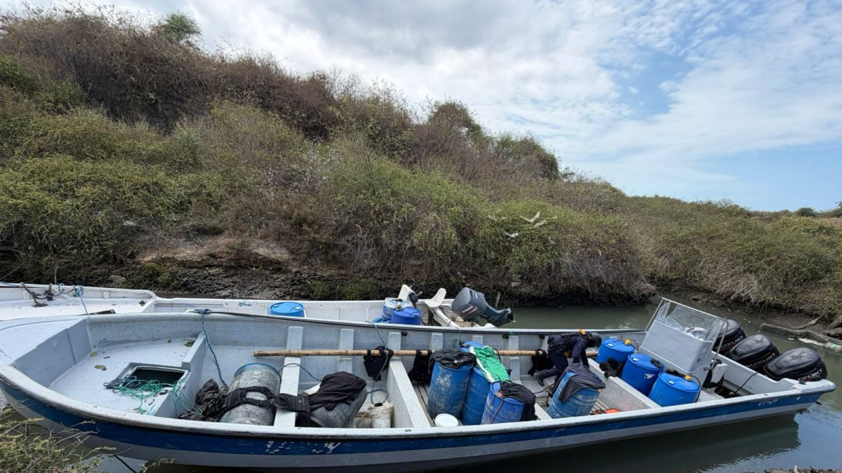 Cuatro de estas embarcaciones fueron incautadas por la Armada Nacional en el golfo de Guayaquil.