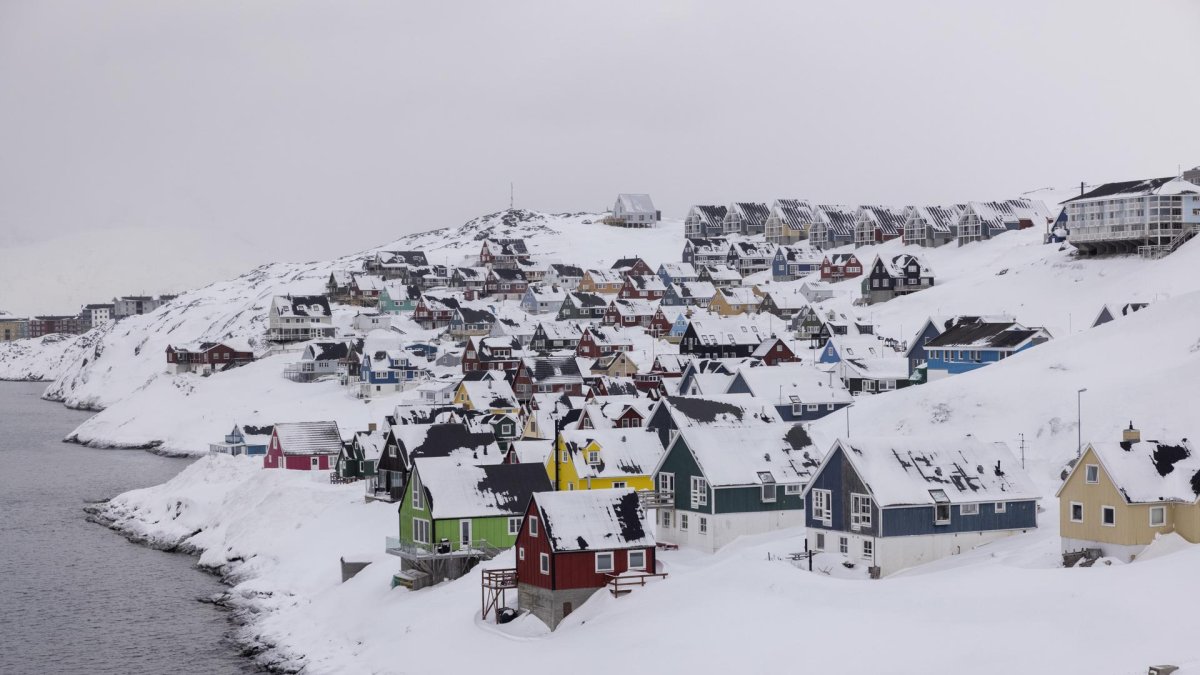 Vista general de la zona de Myggedalen en Nuuk, Groenlandia.
