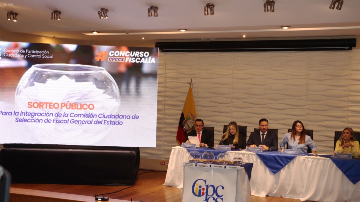 El Pleno del Consejo de Participación Ciudadana realizó este 14 de enero de 2026 el sorteo de los miembros de la Comisión Ciudadana del concurso para fiscal general.