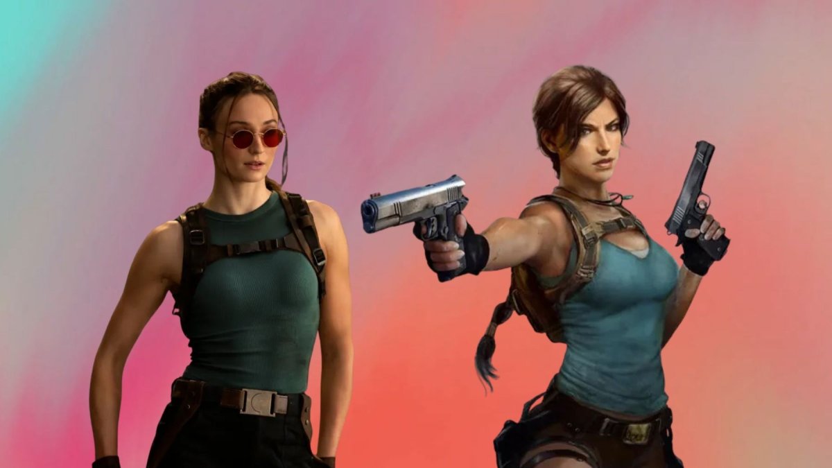 Sophie Turner en su primer vistazo como Lara Croft.