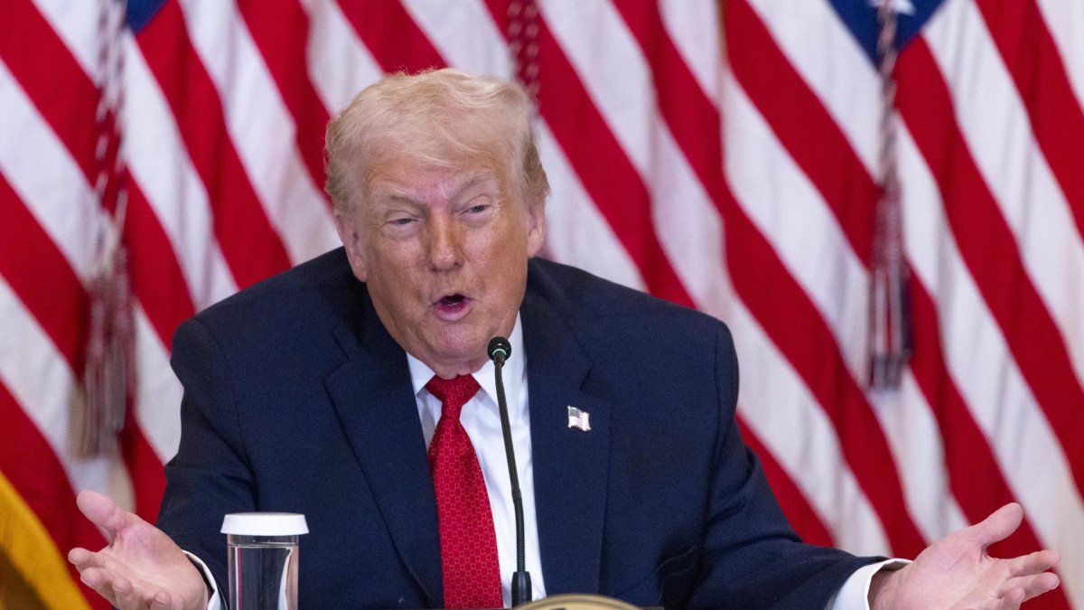 otografía del presidente estadounidense, Donald Trump, en la Casa Blanca en Washington, (EE.UU.).