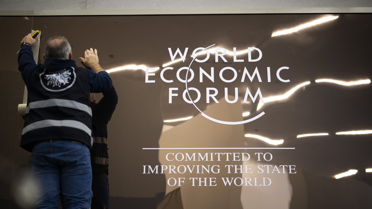 Los preparativos para la reunión del Foro de Davos.
