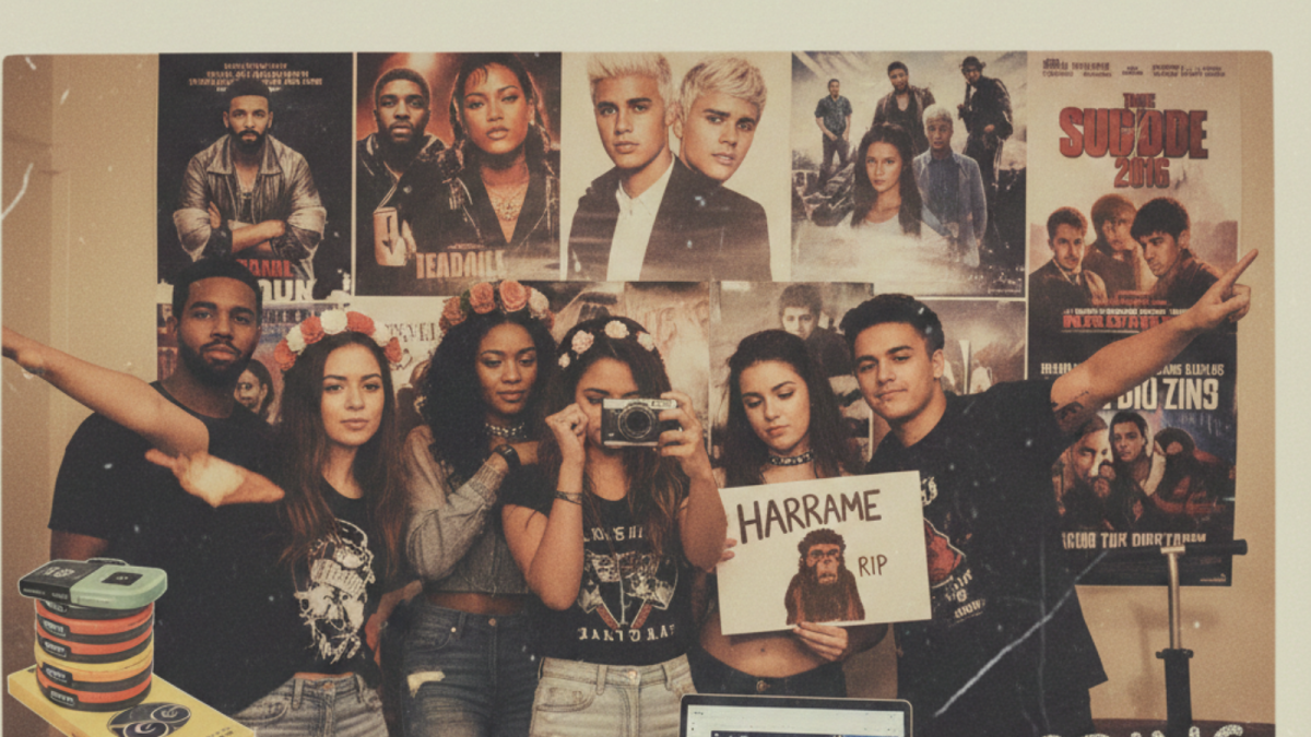 Referencial. Jóvenes recrean la estética pop de 2016 en una fiesta temática, parte del trend viral que revive íconos y estilos de hace una década.