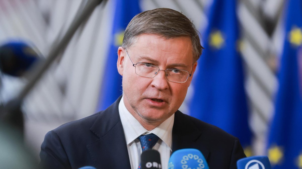 El comisario europeo de Economía y Productividad, Implementación y Simplificación, Valdis Dombrovskis.