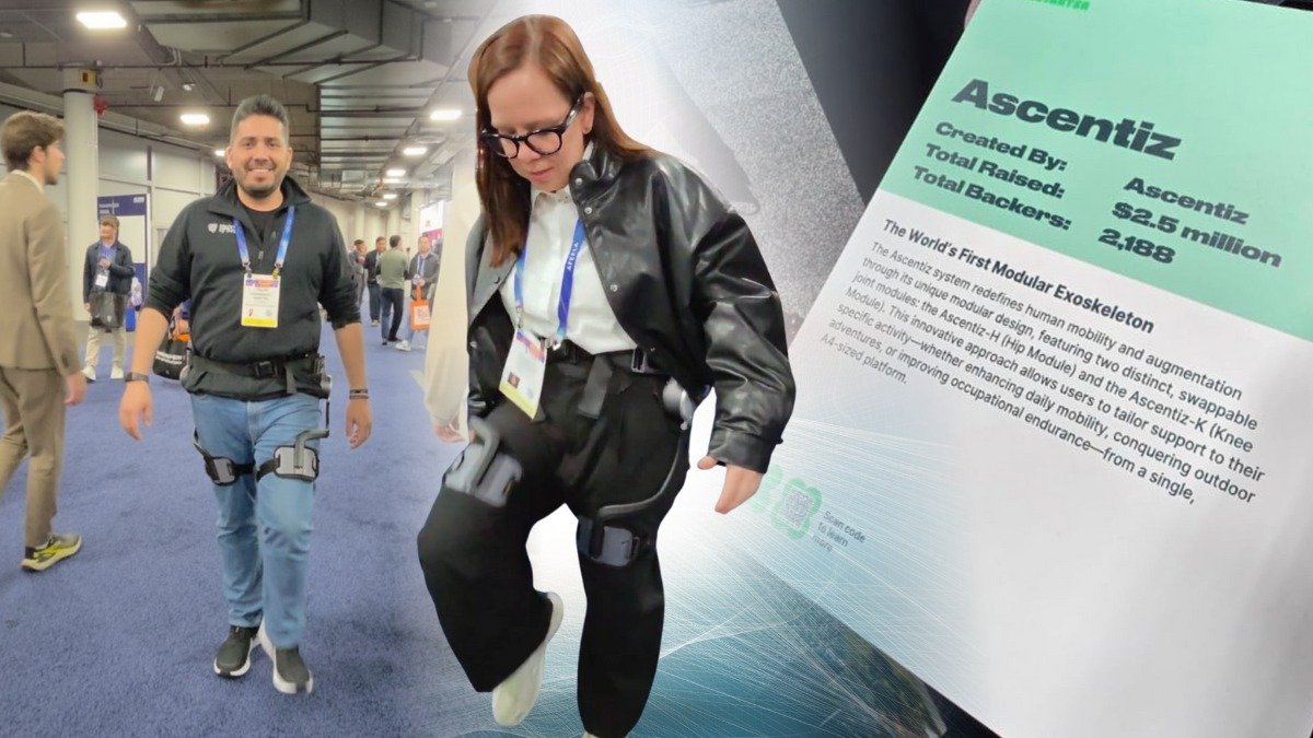 El exoesqueleto de cadera de Ascentiz se ajusta como una correa deportiva, pero al caminar o correr se siente como si parte del impulso ya no viniera solo del cuerpo.
