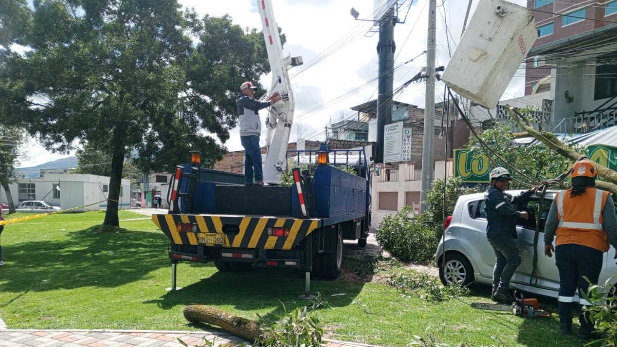 Personal especializado de la Epmmop, Empresa Eléctrica, Cuerpo de Bomberos y AMT trabajó en la emergencia del 17 de enero pasado, en el sur de Quito.