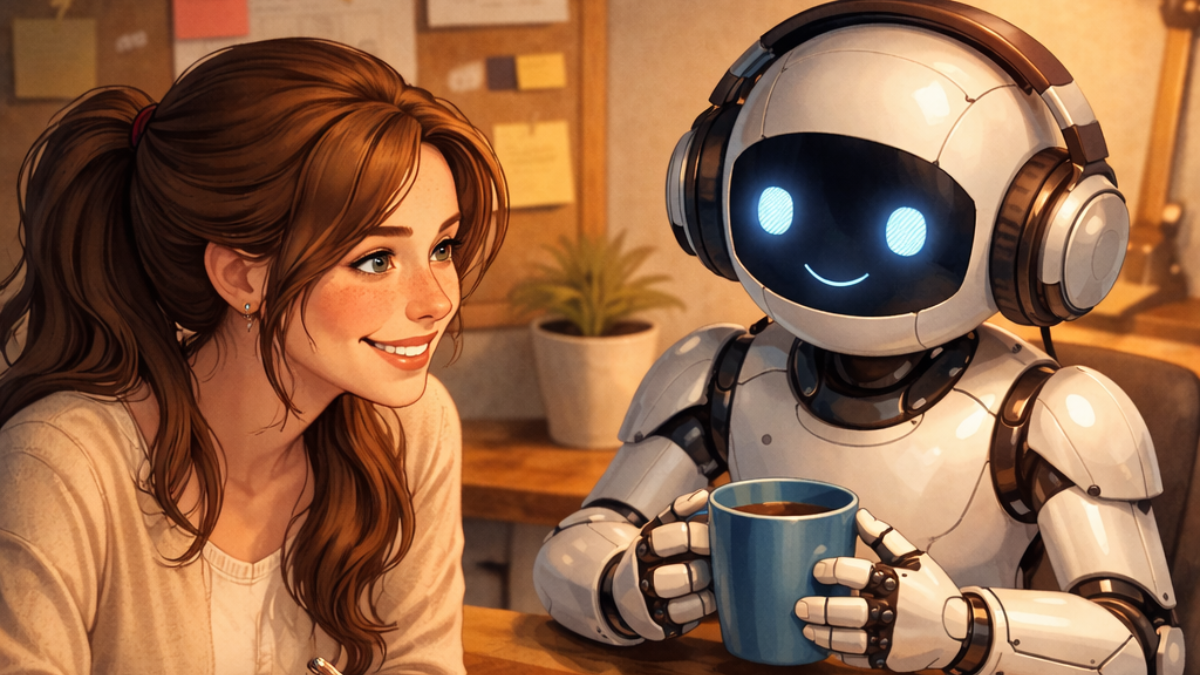 Esta imagen, según ChatGPT, representa un vínculo de ayuda mutua, diálogo constante y uso consciente de la inteligencia artificial.