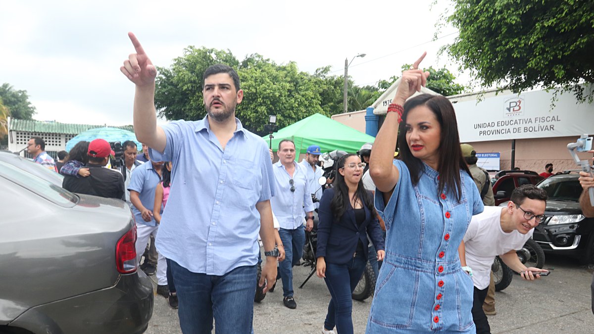 Aquiles Álvarez y Marcela Aguiñaga llegaron a sus cargos cobijados por la Revolución Ciudadana, en 2023.