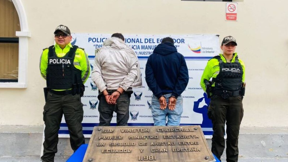 Dos ciudadanos extranjeros fueron detenidos por el robo de la placa.