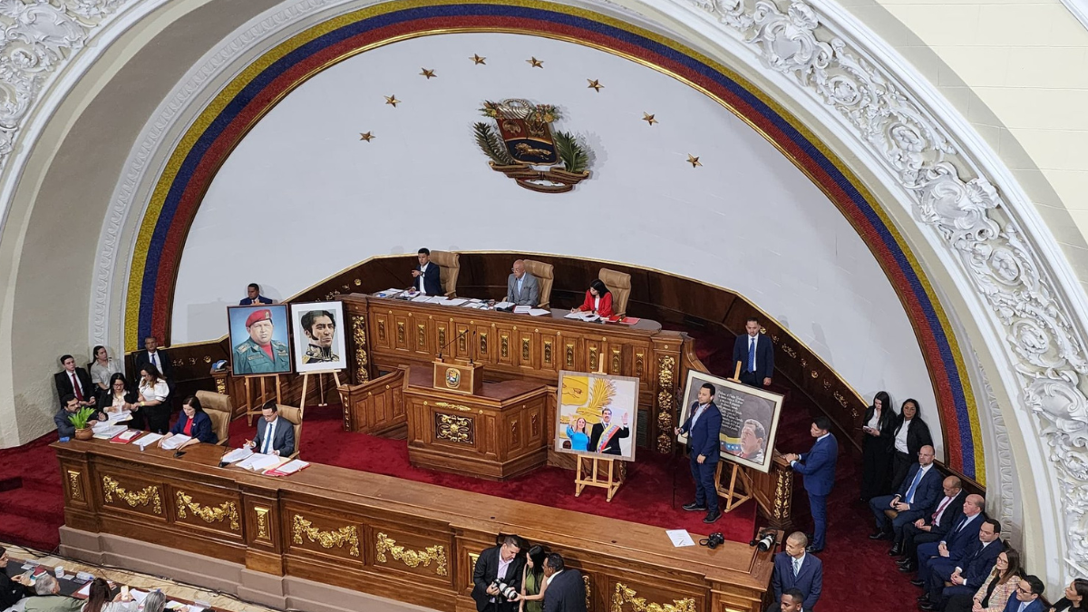 La Asamblea Nacional de Venezuela, durante la sesión del 29 de enero, en la que se aprobó la reforma a la Ley de Hidrocarburos para atraer inversión privada.