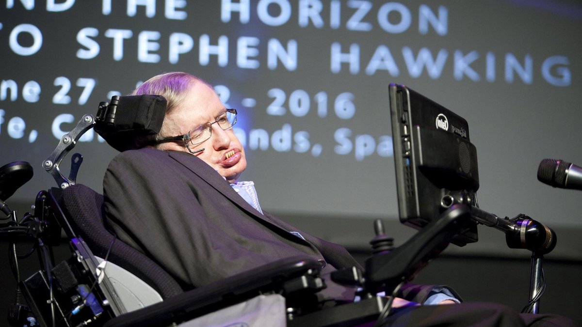 Stephen Hawking durante su participación en el festival Starmus