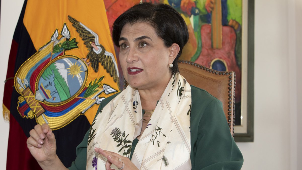 La ministra de Relaciones Exteriores de Ecuador, Gabriela Sommerfeld, en una foto de archivo.