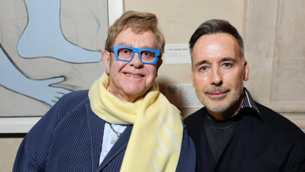 El cantante británico Elton John y su esposo, David Furnish.