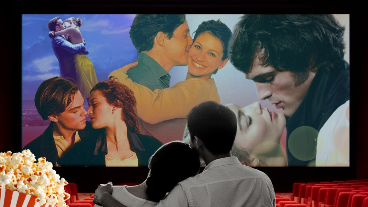 Referencial.Parejas disfrutan de películas románticas en el cine como parte del ritual de San Valentín.