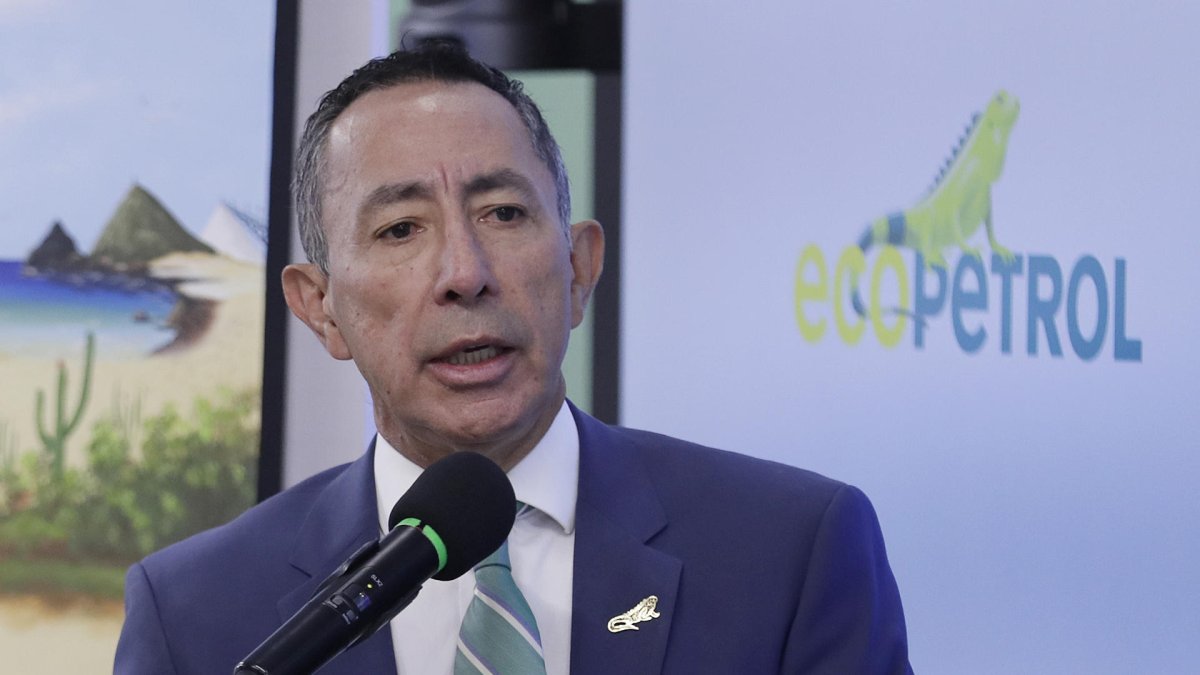 Fotografía del presidente de Ecopetrol, Ricardo Roa, en rueda de prensa en Bogotá (Colombia).