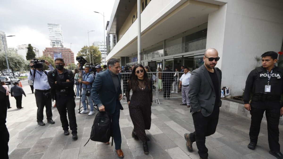 Amanda Villavicencio asistió a la audiencia de vinculación y formulación de cargos en el caso Magnicidio FV, que se realizó en Quito.