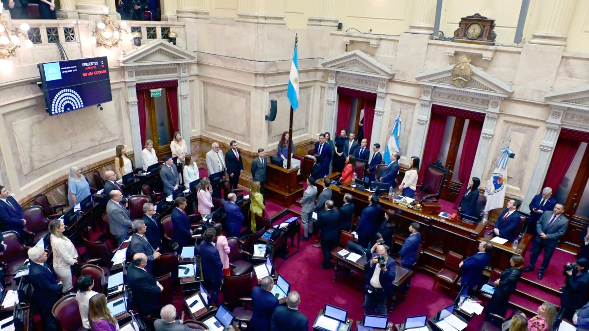 Fotografía durante una sesión en el Senado de Argentina en Buenos Aires (Argentina).