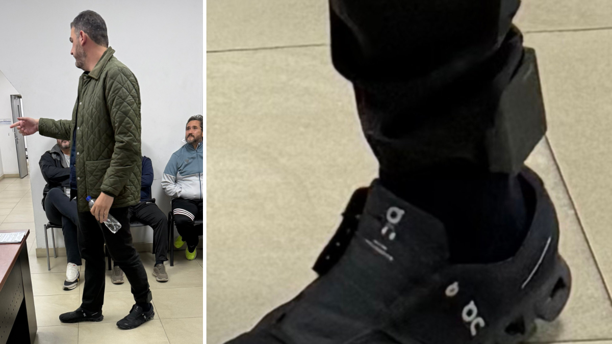 Fotografías difundidas por la defensa muestran al alcalde de Guayaquil, Aquiles Álvarez, portando el grillete electrónico horas después de su detención.