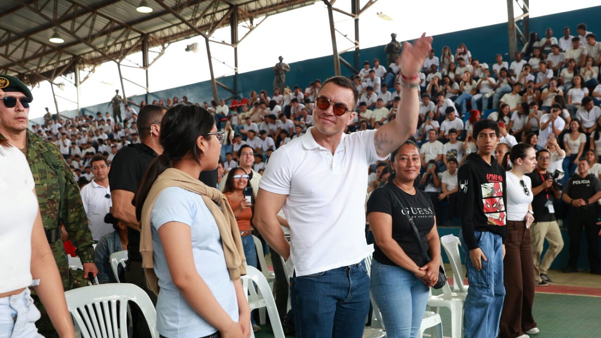 El presidente Daniel Noboa asistió a un acto en Guayaquil el 13 de febrero de 2026.