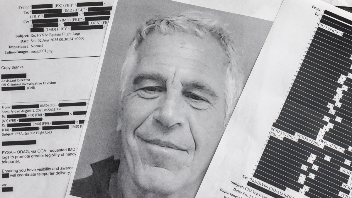 Imagen de los archivos de Jeffrey Epstein liberados por autoridades en Estados Unidos.