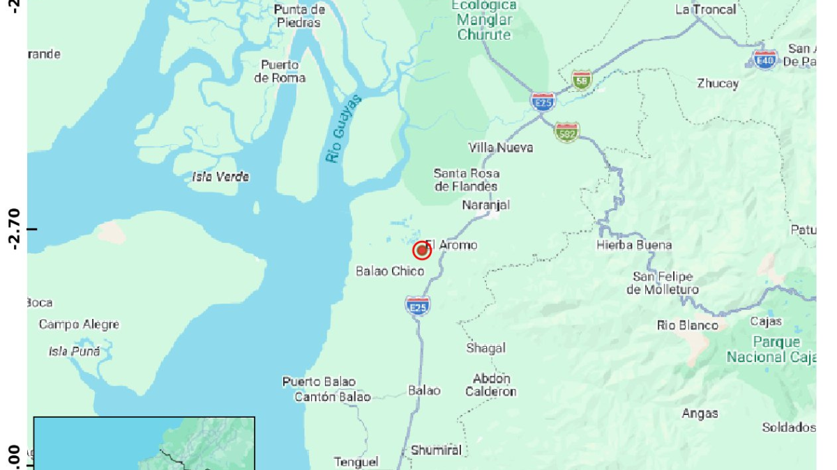 Temblor en Ecuador este lunes 16 de febrero.