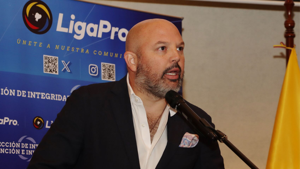 Miguel Ángel Loor, presidente de la Liga Pro.