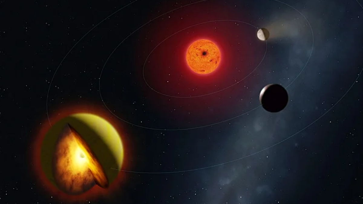 Ilustración del exoplaneta L 98-59 d a 35 años luz de la Tierra.