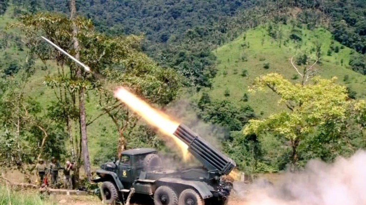 El Ministerio de Defensa dijo que las FF.AA. bombardearon los campamentos, durante la operación en el parque protegido de la frontera sur del país.