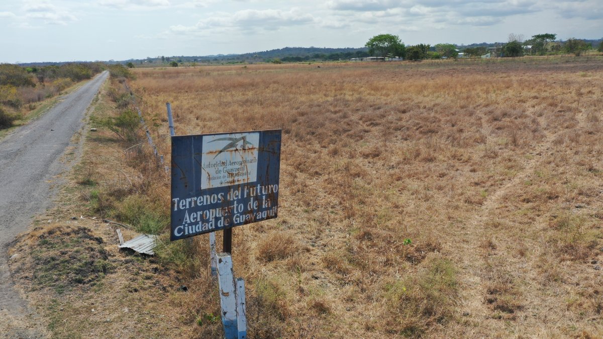 Así luce el terreno donde se prevé construir el nuevo aeropuerto de Guayaquil, en el sector de Daular.