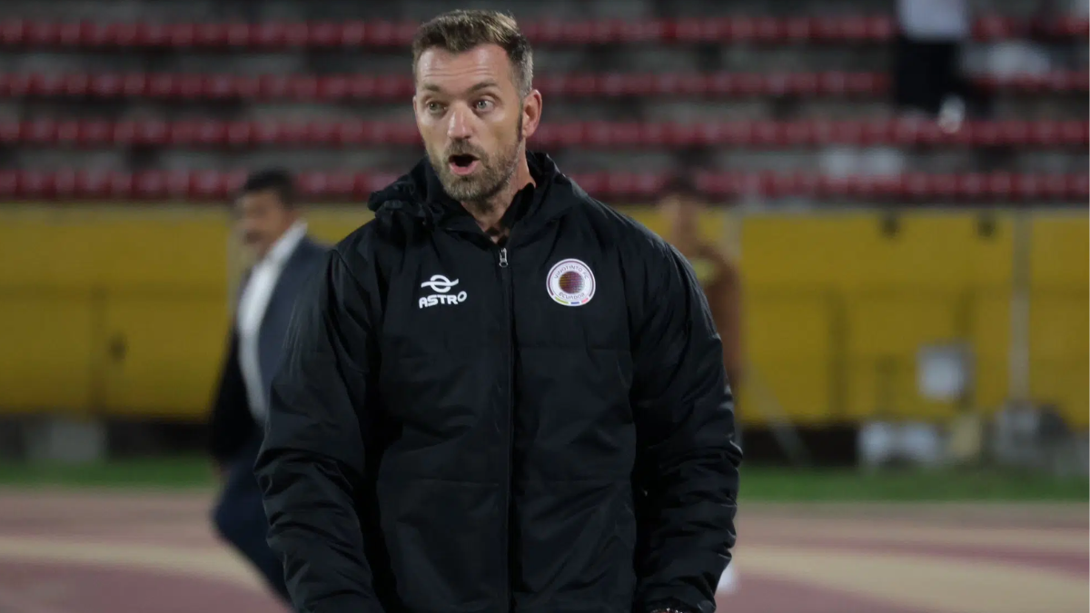 Juan Grabowski, ex director técnico de El Nacional, durante un entrenamiento.