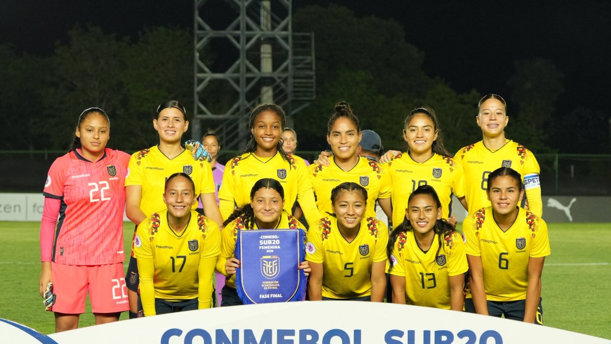 La selección de Ecuador que está en el Sudamericano femenino Sub 20.