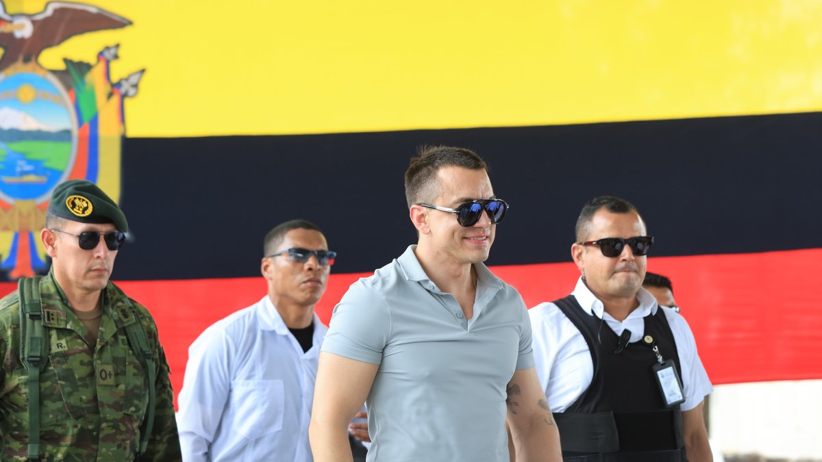 El presidente Daniel Noboa fue reelecto en 2025 y su periodo se extiende hasta el 2029.