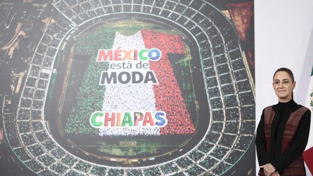 Claudia Sheinbaum en el anuncio de las sedes mexicanas confirmadas para el Mundial 2026.