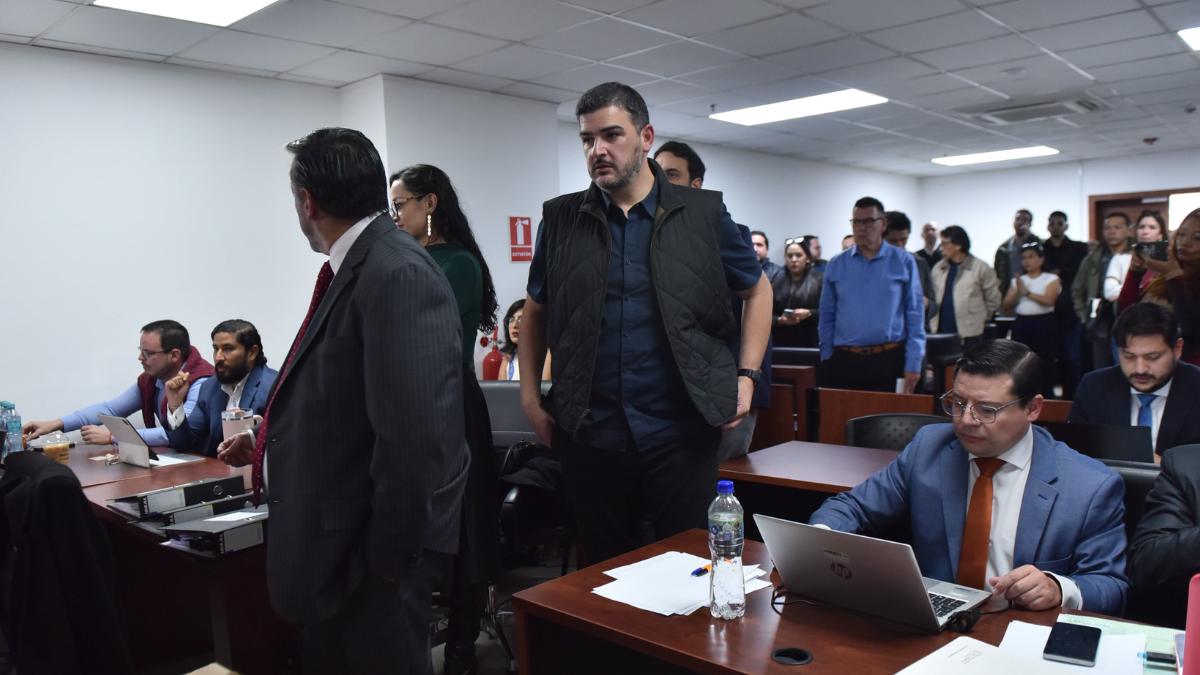 Aquiles Álvarez durante su audiencia en el Caso Goleada.