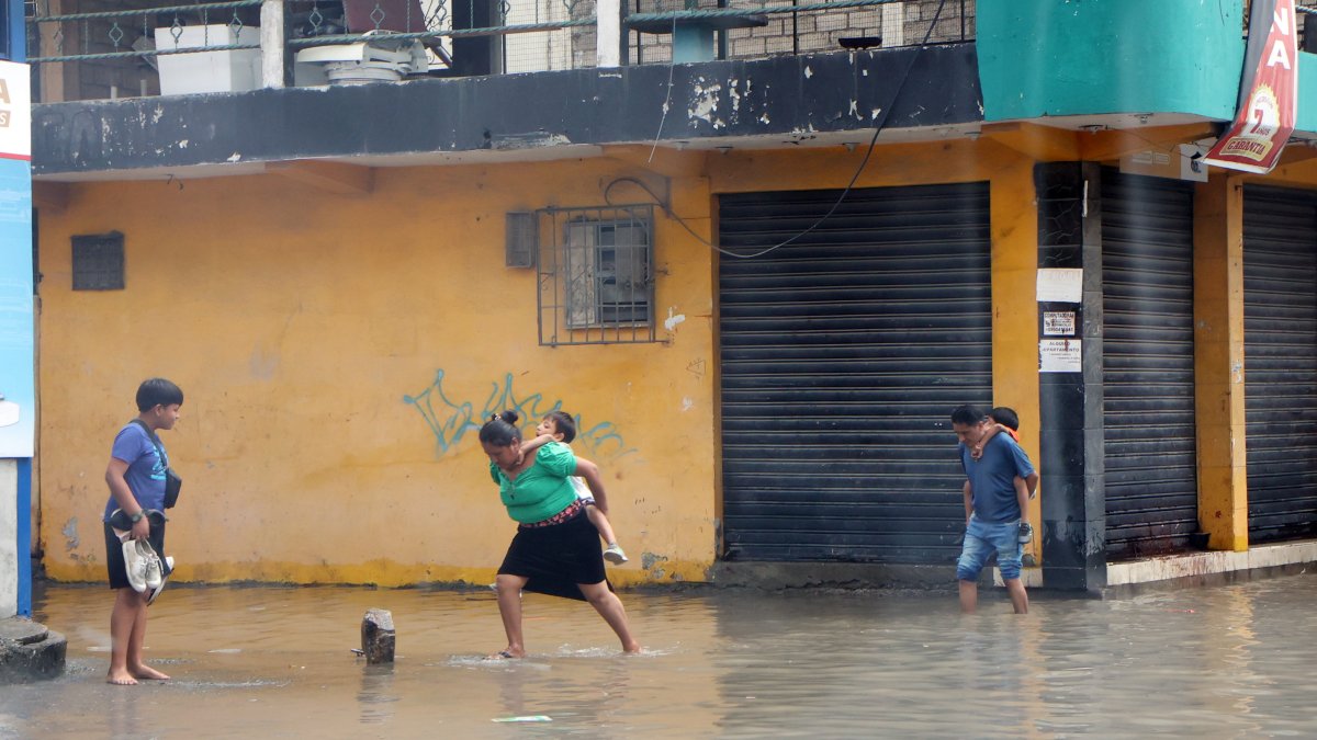 El Recreo fue la zona más afectada por la inundación de Durán. Hoy, el nivel de agua ha disminuido.