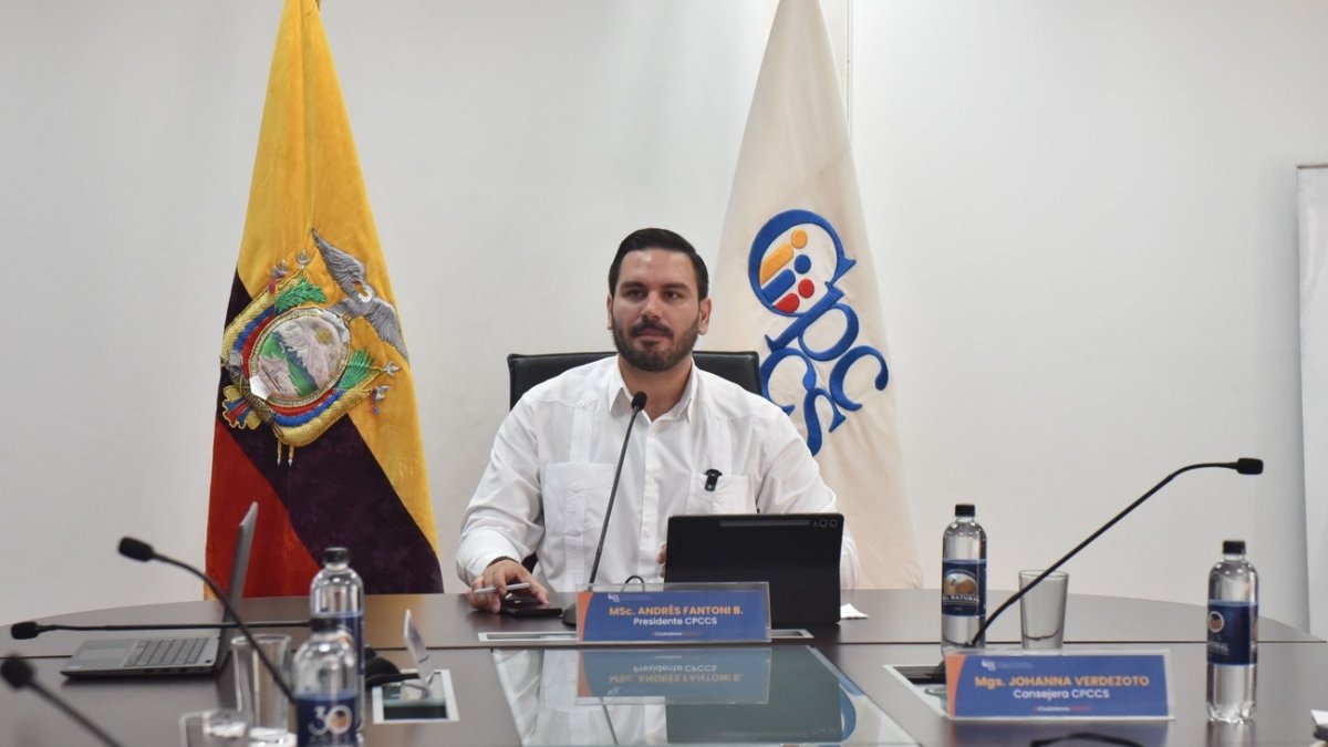Andrés Fantoni, presidente del CPCCS, se pronunció sobre el concurso para fiscal general.