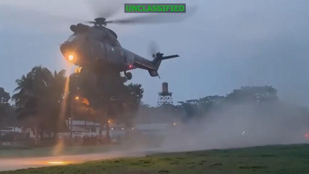 Imágenes compartidas por el Comando Sur de Estados Unidos sobre el despliegue de unidades en Ecuador.