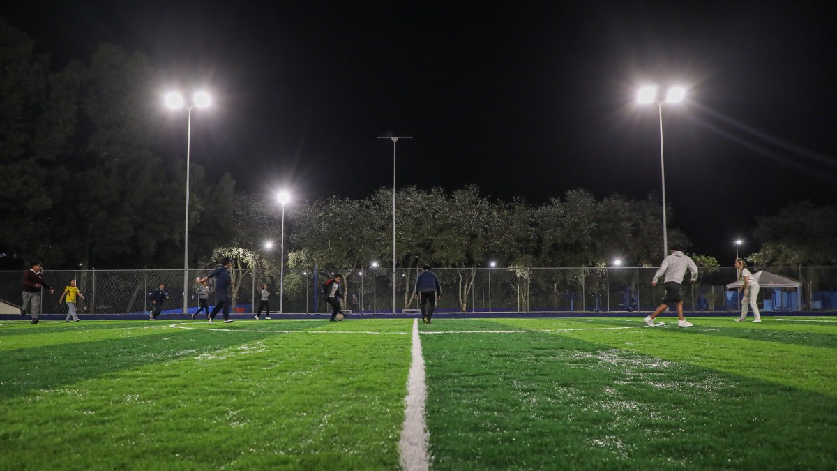 Uno de los espacios más esperados fue la cancha. Los usuarios deben respetar las normas de convivencia.