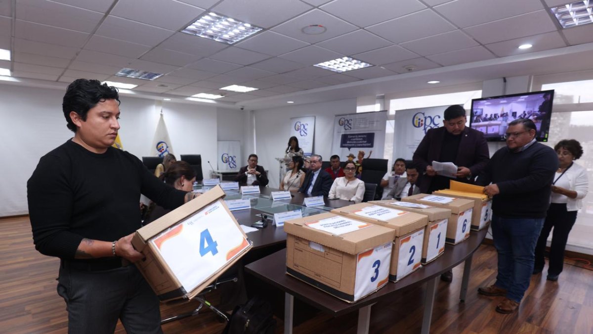 Los expedientes fueron entregados en cajas de cartón.