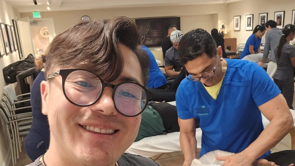 Cuy Altamirano durante una de sus clases en Estados Unidos.