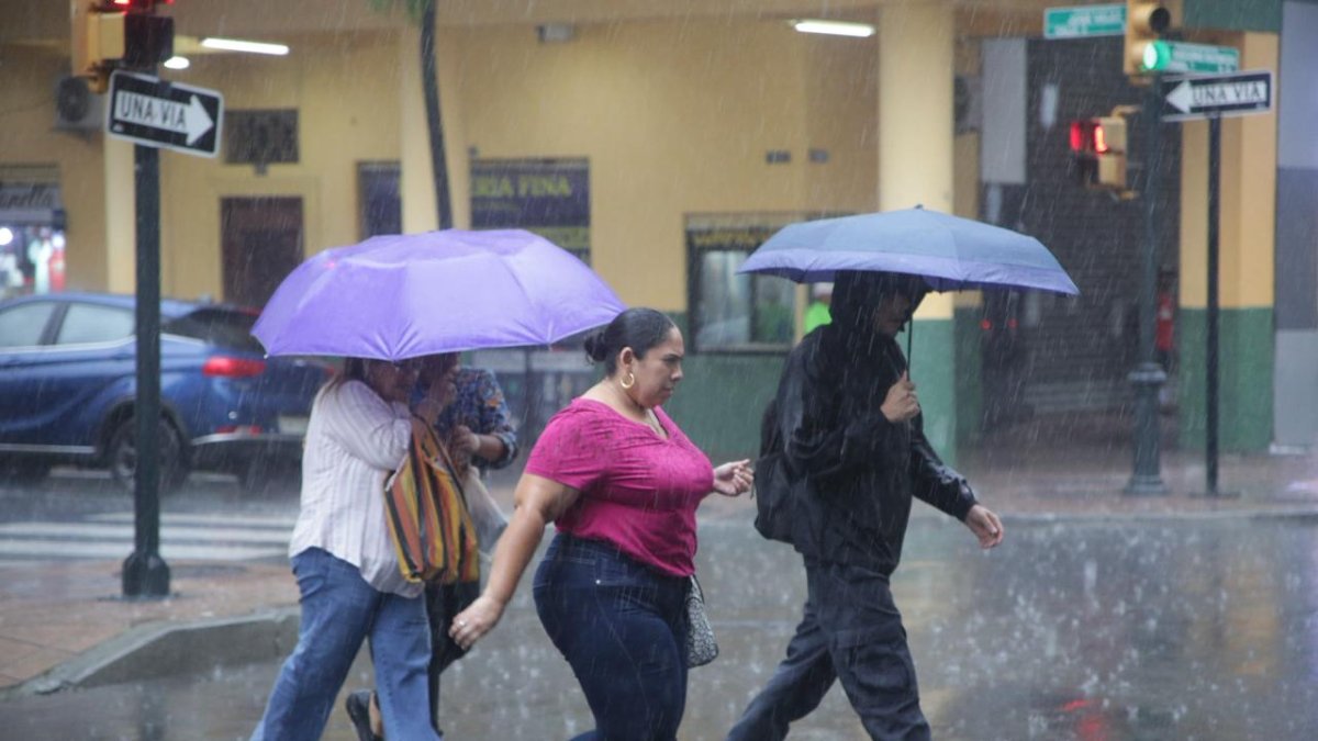 Muchas personas salen preparadas con paraguas en la época invernal.