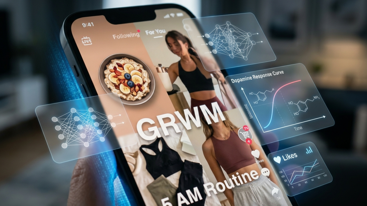 Rutinas compartidas en redes sociales, reflejo de cómo la validación digital influye en la vida cotidiana.