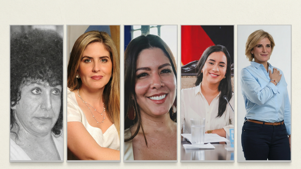 ramCollage de las mujeres que han ejercido como la máxima autoridad de la ciudad de Guayaquil.
